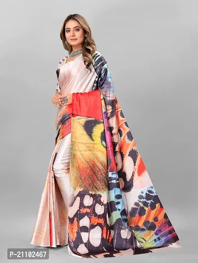 Digital Print, Printed Bollywood Silk Blend, Crepe Saree For Women-thumb3