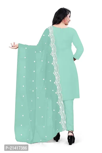 Georgette Dress Material For Women With Embroidered Work And Inner-thumb2
