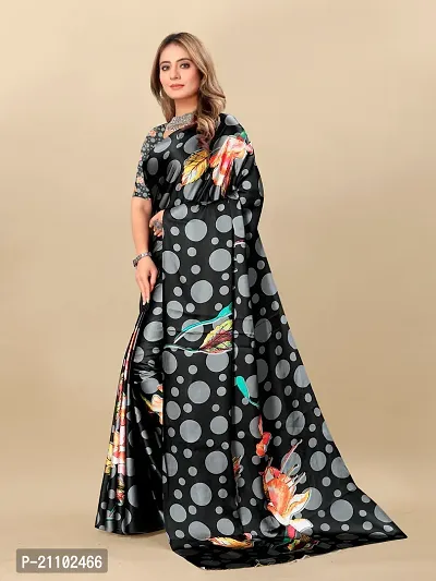 Digital Print, Printed Bollywood Silk Blend, Crepe Saree For Women-thumb3