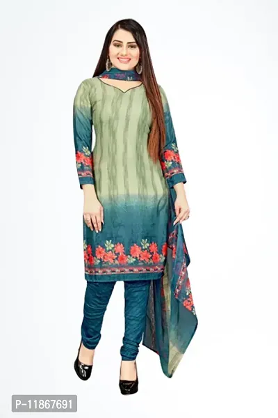 Beautiful Crepe Printed Dress Material with Dupatta