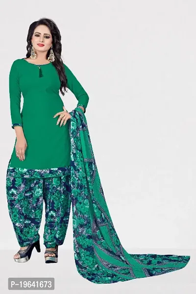 Beautiful Crepe Printed Dress Material with Dupatta