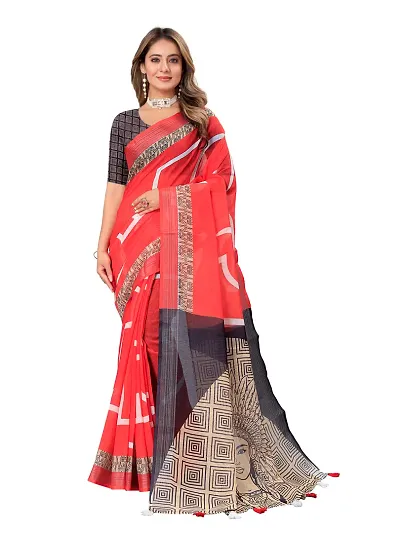 Trending Cotton Saree with Blouse piece 