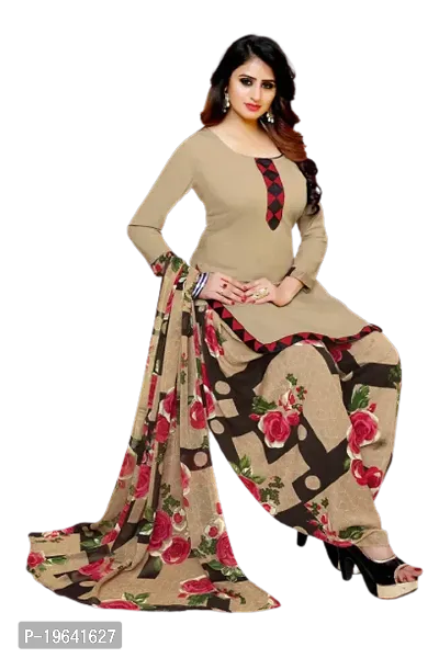 Beautiful Crepe Printed Dress Material with Dupatta-thumb0