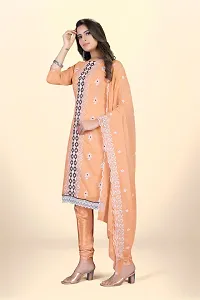 Georgette Dress Material For Women With Embroidered Work And Inner-thumb3