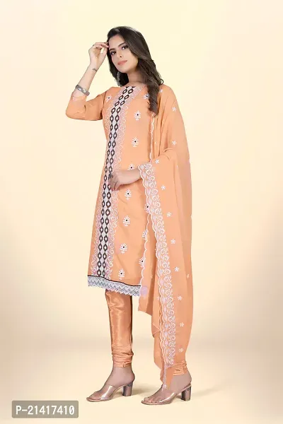 Georgette Dress Material For Women With Embroidered Work And Inner-thumb4