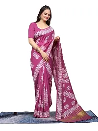 Classic Cotton Printed Saree with Blouse piece-thumb1