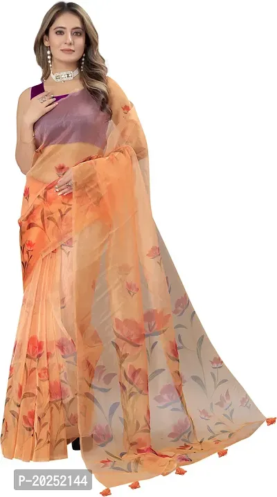 Digital Print Bollywood Organza Saree For Women