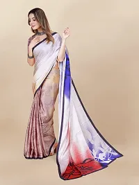 Stylish Crepe Multicoloured Digital Print Saree with Blouse piece-thumb2