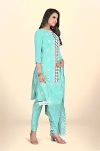 Georgette Dress Material For Women With Embroidered Work And Inner-thumb2