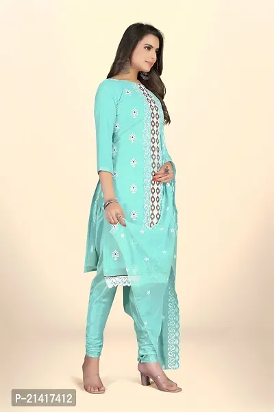 Georgette Dress Material For Women With Embroidered Work And Inner-thumb3