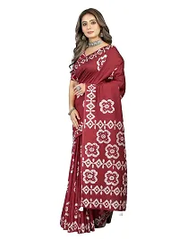 Stylish Chanderi Cotton Multicoloured Self Pattern Saree with Blouse piece-thumb2