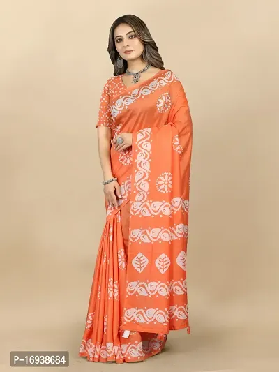 Stylish Chanderi Cotton Multicoloured Self Pattern Saree with Blouse piece-thumb4