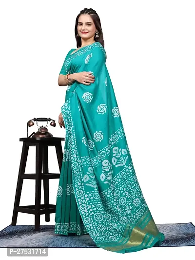 Classic Cotton Printed Saree with Blouse piece-thumb4