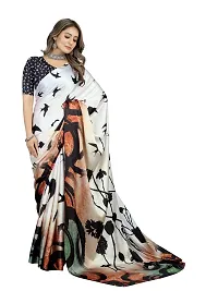 Stylish Crepe Multicoloured Digital Print Saree with Blouse piece-thumb3