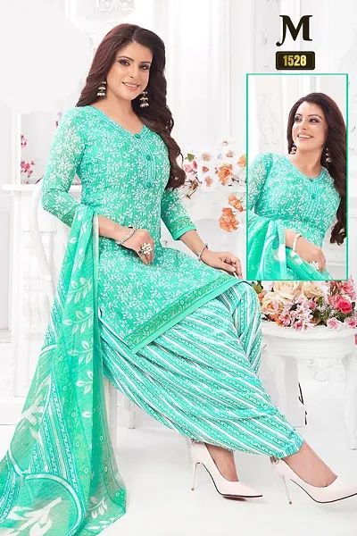 Beautiful Crepe Dress Material with Dupatta