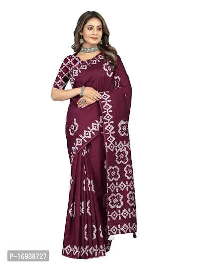 Stylish Chanderi Cotton Multicoloured Self Pattern Saree with Blouse piece-thumb0