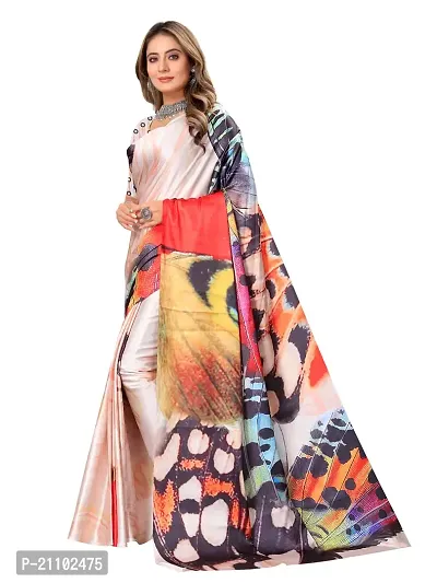 Digital Print, Printed Bollywood Silk Blend, Crepe Saree For Women-thumb2