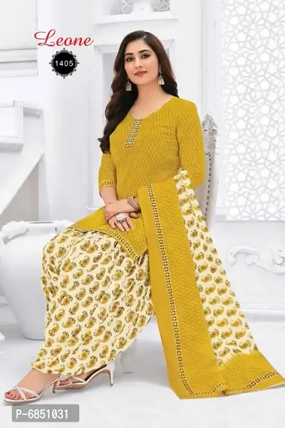 Beautiful American Crepe Printed Dress Material with Dupatta-thumb0