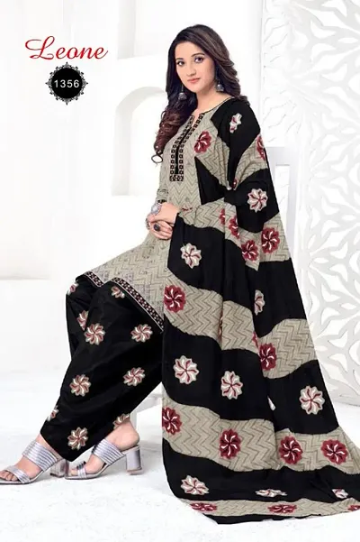 Trendy Crepe Dress Material with Dupatta