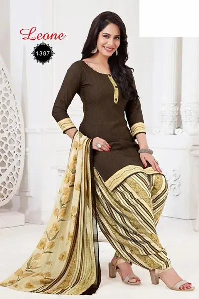 Stylish American Crepe Printed Unstitched Suit