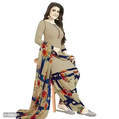 Beautiful American Crepe Printed Dress Material with Dupatta-thumb0