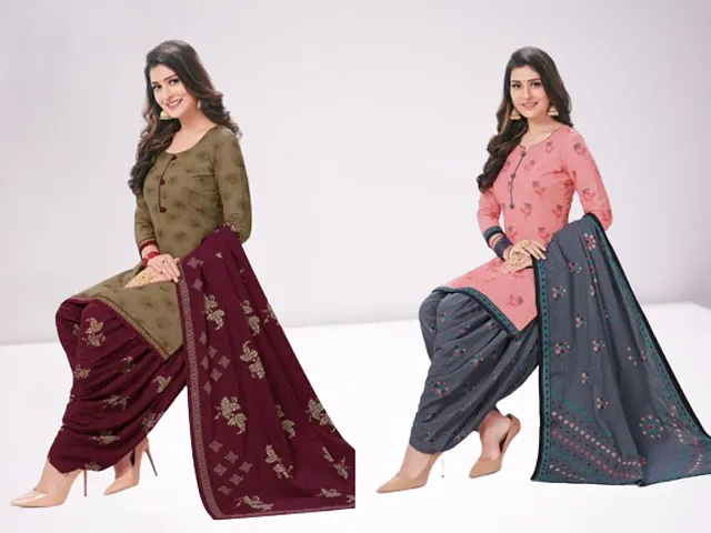 Beautiful American Crepe Dress Material with Dupatta Pack of 2