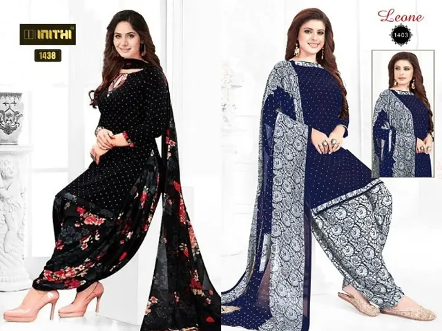 Beautiful American Crepe Dress Material with Dupatta Pack of 2