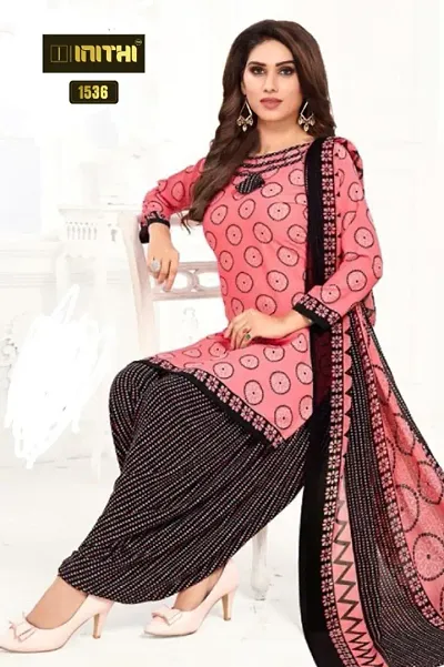 Stylish Crepe Printed Unstitched Suit