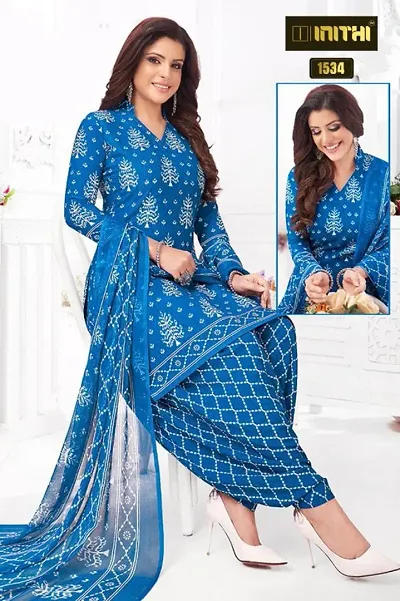 Beautiful American Crepe Dress Material with Dupatta