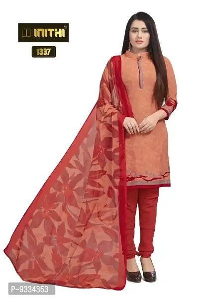 Classic American Crepe Printed Dress Material with Dupatta-thumb0