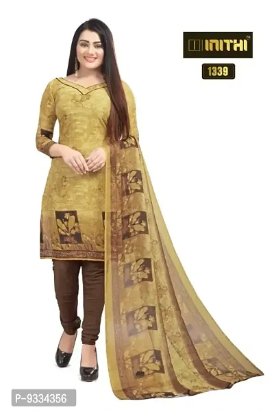 Classic American Crepe Printed Dress Material with Dupatta-thumb0