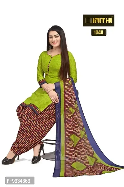 Classic American Crepe Printed Dress Material with Dupatta