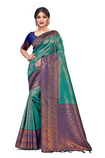 Elegant Silk Saree with Blouse piece For Women