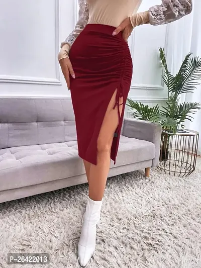 Classic Polyester Skirt for Women-thumb2