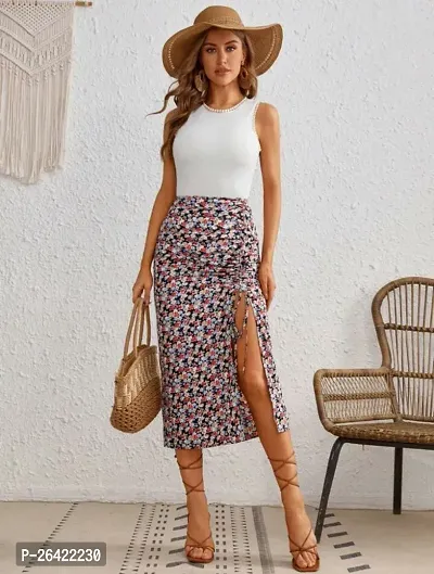 Classic Polyester Skirt for Women-thumb3