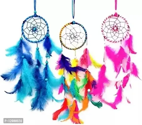 Designer Feather Wall Hangings-Pack Of 3-thumb0