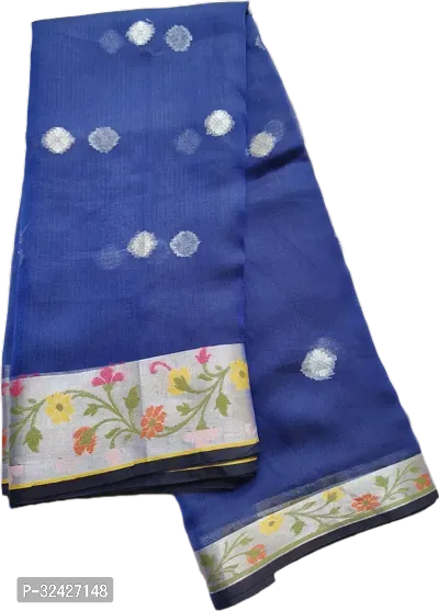 Beautiful Cotton Silk Saree With Blouse Piece-thumb0