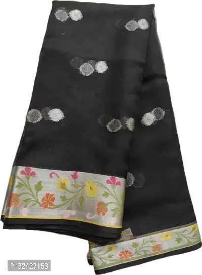 Beautiful Cotton Silk Saree With Blouse Piece-thumb0