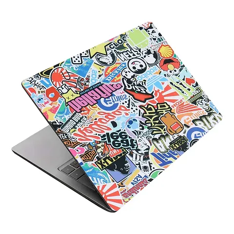 Fusion Graphix Vinyl Laptop Skin : 3D Carbon Design Black - 12 x 15 Inches Free Size