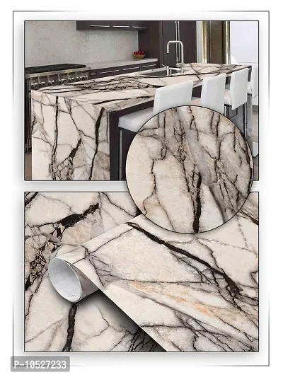 Fusion Graphix Self Adhesive Granite Look Marble Vinyl Self Adhesive Counter Top Peel and Stick Door Wardrobe Desktop PVC Wall Papers Wall Decal (Marbel-8) 24x200 Inch-thumb3