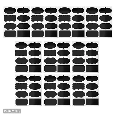 Fusion Graphix 80 Pieces Fancy Chalkboard Blackboard Chalk Board Stickers Decals Craft Kitchen Jar Labels Bottle Stickers 5cmx3.5cm J-001