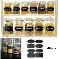 Fusion Graphix 80 Pieces Fancy Chalkboard Blackboard Chalk Board Stickers Decals Craft Kitchen Jar Labels Bottle Stickers 5cmx3.5cm J-001-thumb1