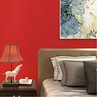 Fusion Graphix Matt Red Vinyl Contact Paper Decorative Self Adhesive Shelf Liner Waterproof Removable Peel and Stick Wallpaper for Bedroom Living Room Wall D?cor (24x60 inch)-thumb2