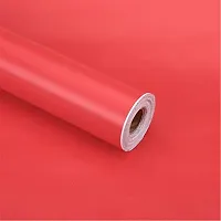 Fusion Graphix Matt Red Vinyl Contact Paper Decorative Self Adhesive Shelf Liner Waterproof Removable Peel and Stick Wallpaper for Bedroom Living Room Wall D?cor (24x60 inch)-thumb1