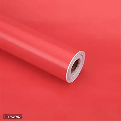 Fusion Graphix Matt Red Vinyl Contact Paper Decorative Self Adhesive Shelf Liner Waterproof Removable Peel and Stick Wallpaper for Bedroom Living Room Wall D?cor (24x60 inch)-thumb2