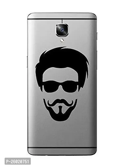 Designer Black Vinyl Mobile Phone Skin Stickers Pack Of 1-thumb0