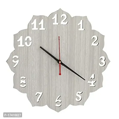 GLOBAL MALL Wooden Wall Clocks Non-Ticking 12 Inch Silent Quartz Battery Operated Home/Kitchen/Office/School Clock Easy to Read by Global MALL-172-thumb0