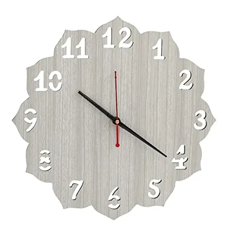 GLOBAL MALL Wooden Wall Clocks Non-Ticking 12 Inch Silent Quartz Battery Operated Home/Kitchen/Office/School Clock Easy to Read by Global MALL-172