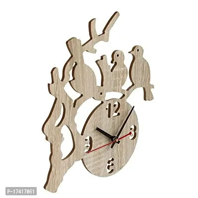 GLOBAL MALL Wooden Wall Clocks Non-Ticking 12 Inch Silent Quartz Battery Operated Home/Kitchen/Office/School Clock Easy to Read by Global MALL-177-thumb0