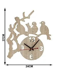 GLOBAL MALL Wooden Wall Clocks Non-Ticking 12 Inch Silent Quartz Battery Operated Home/Kitchen/Office/School Clock Easy to Read by Global MALL-177-thumb2